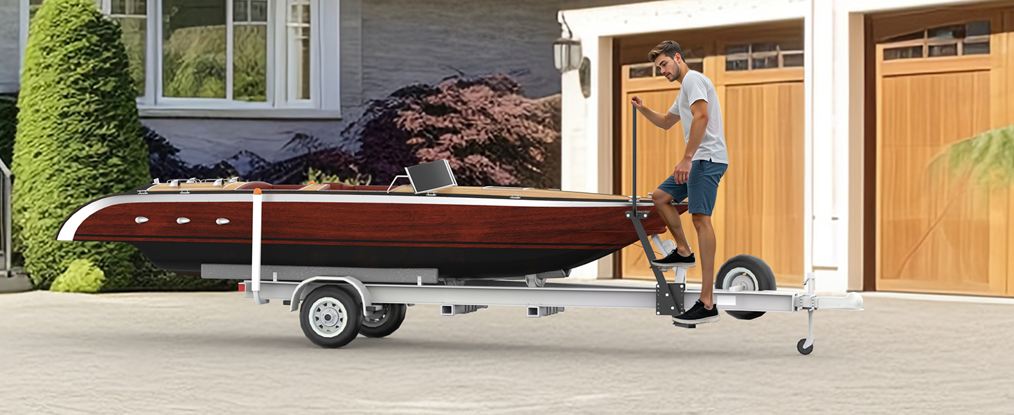 boat trailer steps for the tongue