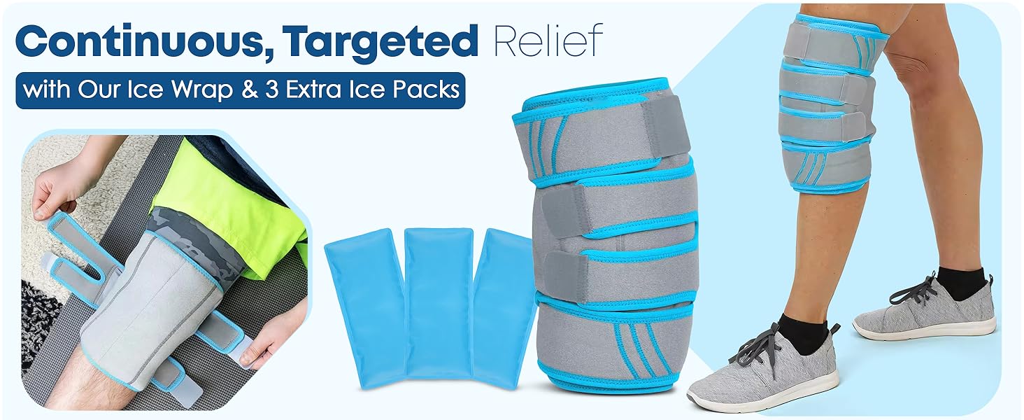 Knee elevation pillow assists recovery and prevents swelling