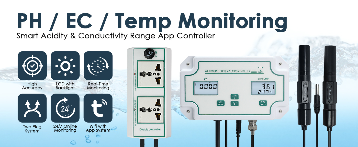 3-in-1 pH/EC/Temp Water Quality Detector