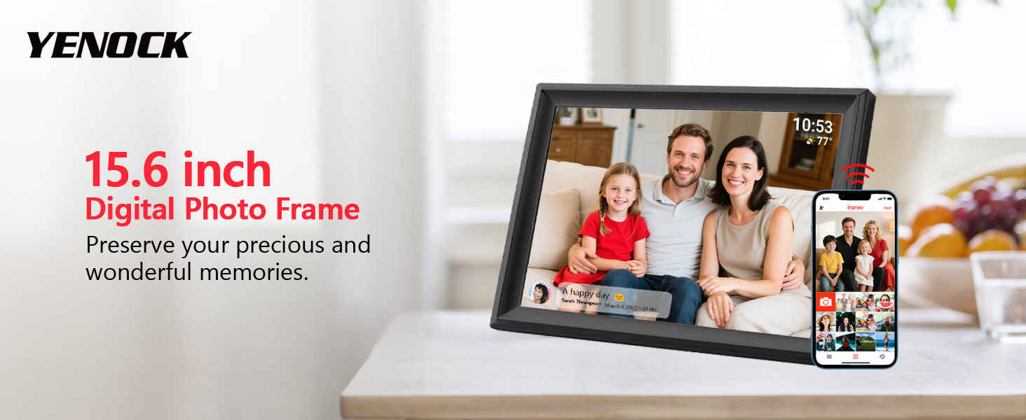YENOCK 15.6 inch digital photo frame