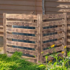Air Conditioner Fence Wood Composter Bin 3 Panels 36" L x 36" W x 36 "H Privacy Fence Panels