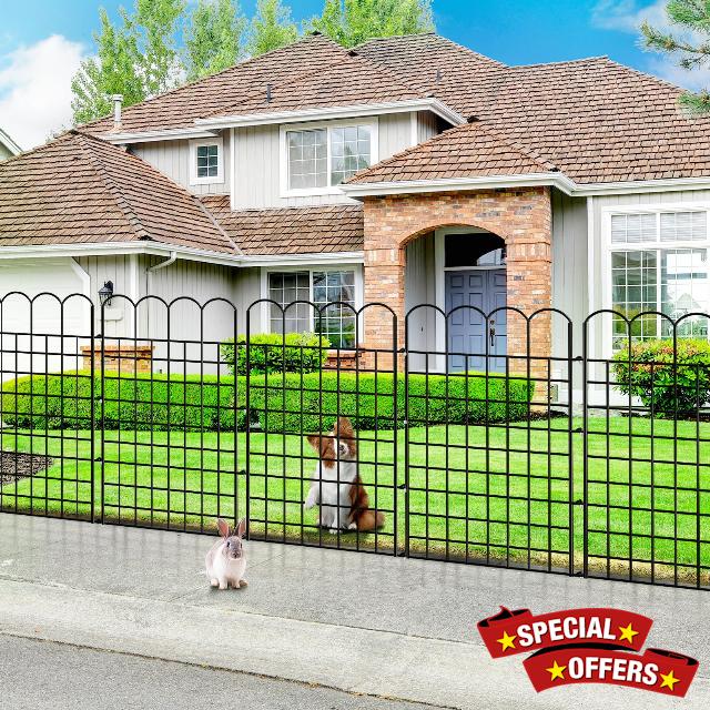 10 Panels Garden Fence Dog Fence Outdoor for Yard