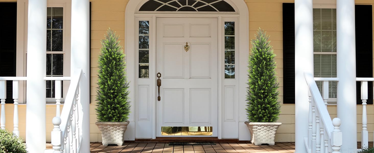 Artificial Cedar Topiary Trees