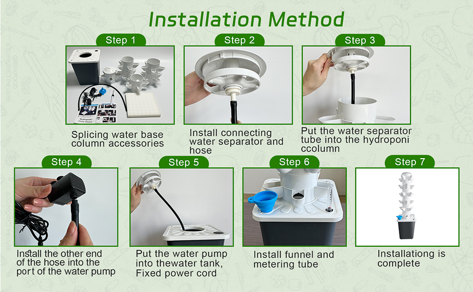 Hydroponic Tower 30 Plant Growing System Indoor Smart Garden Vertical Garden Planter