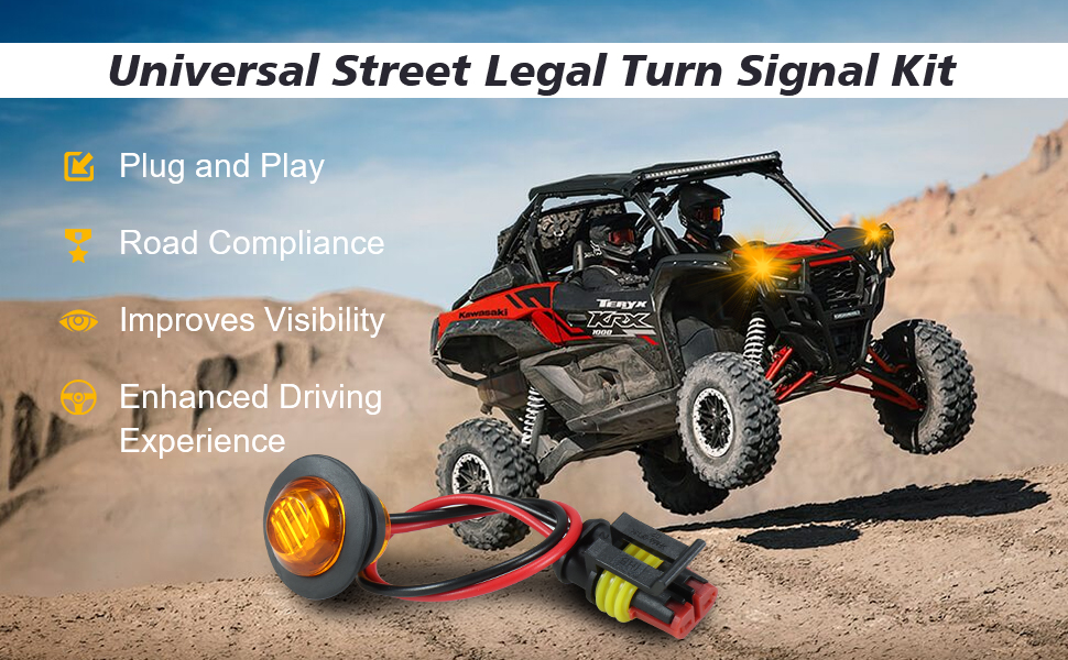 Universal UTV ATV Turn Signal Column Turn Switch Polaris Can-Am Kawasaki Arctic Cat CFMOTO Pioneer