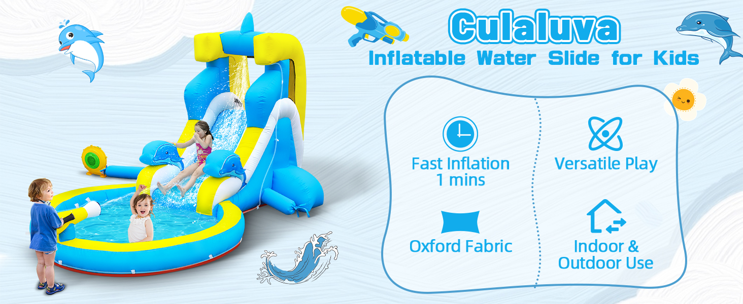 Culalava Inflatable Water Slide
