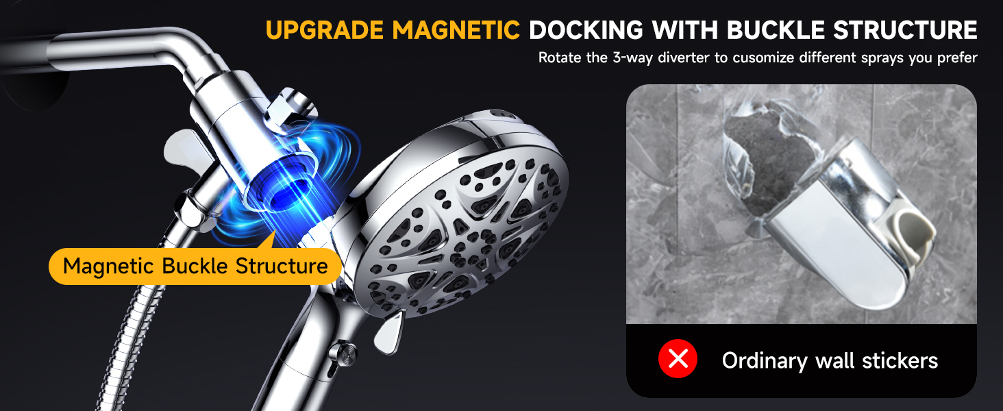 magnetic handheld shower head