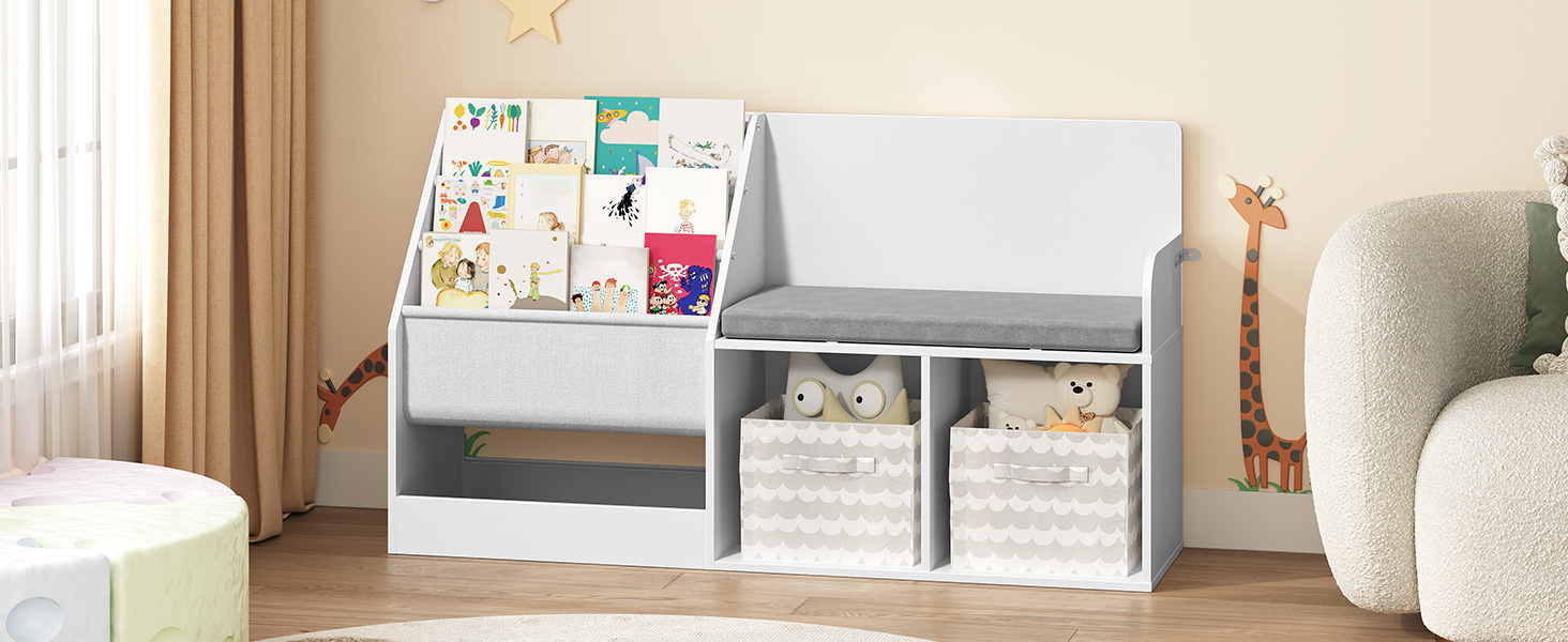 Kids Reading Nook with Bench