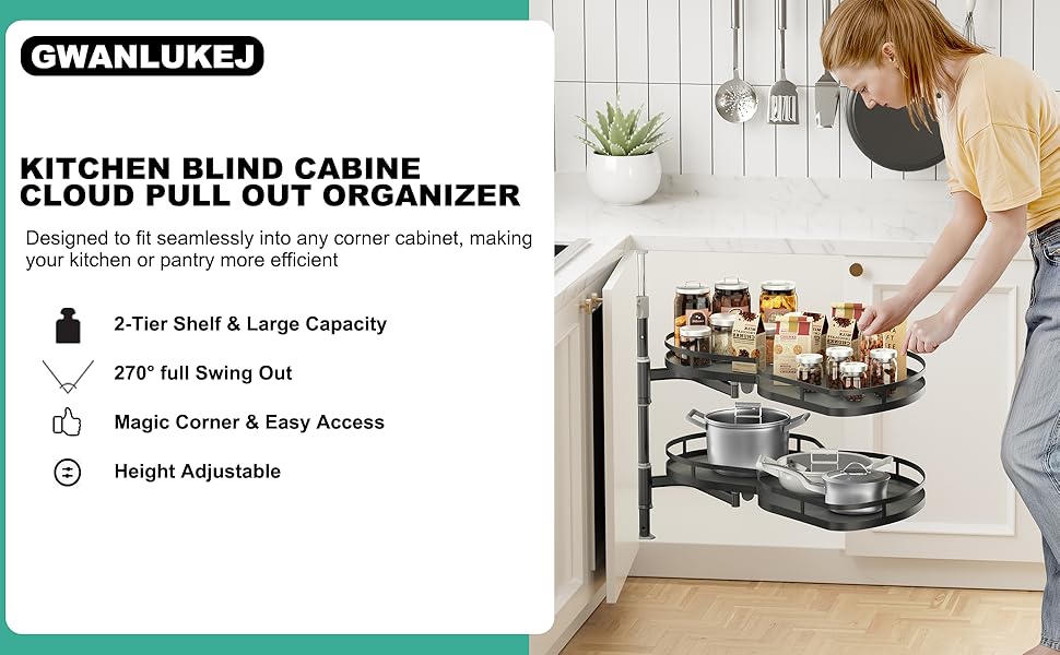 heavy duty corner cabinet organizer