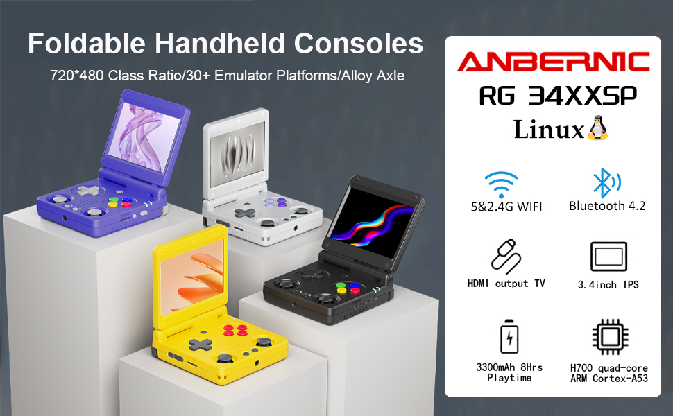 RG34XXSP Retro Handheld Game
