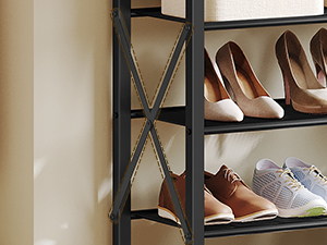 5 tier shoe rack with drawers