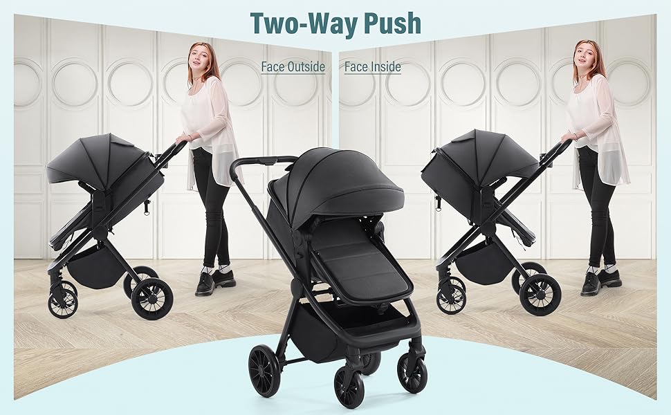 Convertible Baby Stroller gray