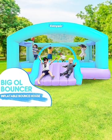 Easyair Large Bounce House for Big Kids, 14.8 x 14.5 FT Inflatable Bouncer Jumper Slide with 650W...