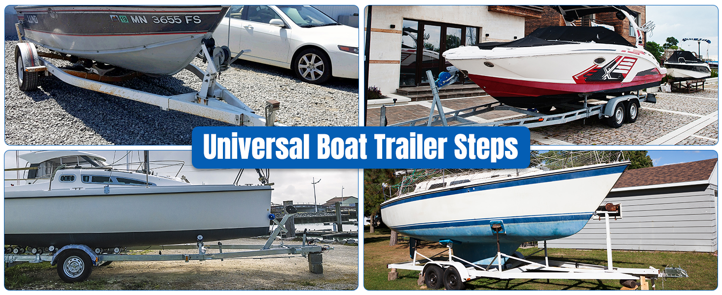 Boat Trailer Steps with Handrail
