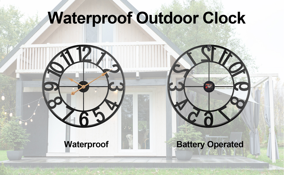 extra large outdoor clock