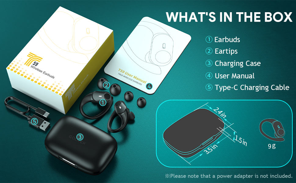 Unique Design Sports Earbud & In-ear Headphones with Flexible Ear hooks