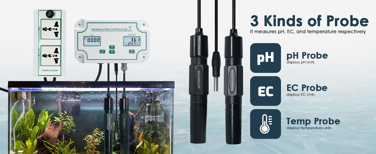 3-in-1 pH/EC/Temp Water Quality Detector