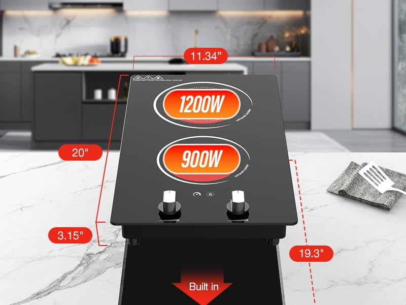 2 Burner Electric Cooktop