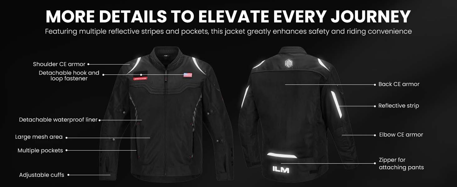 motorcycle jacket with CE armor