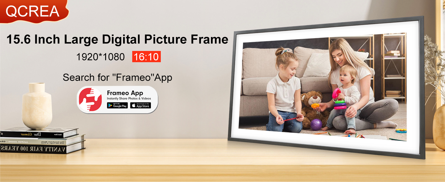 frameo 15.6 inch large digital photo frame