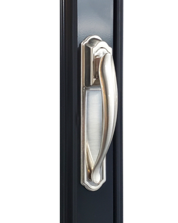 Ideal Security Door Lever with Deadbolt Lock for Out-Swinging Doors, White (4-Piece Set)