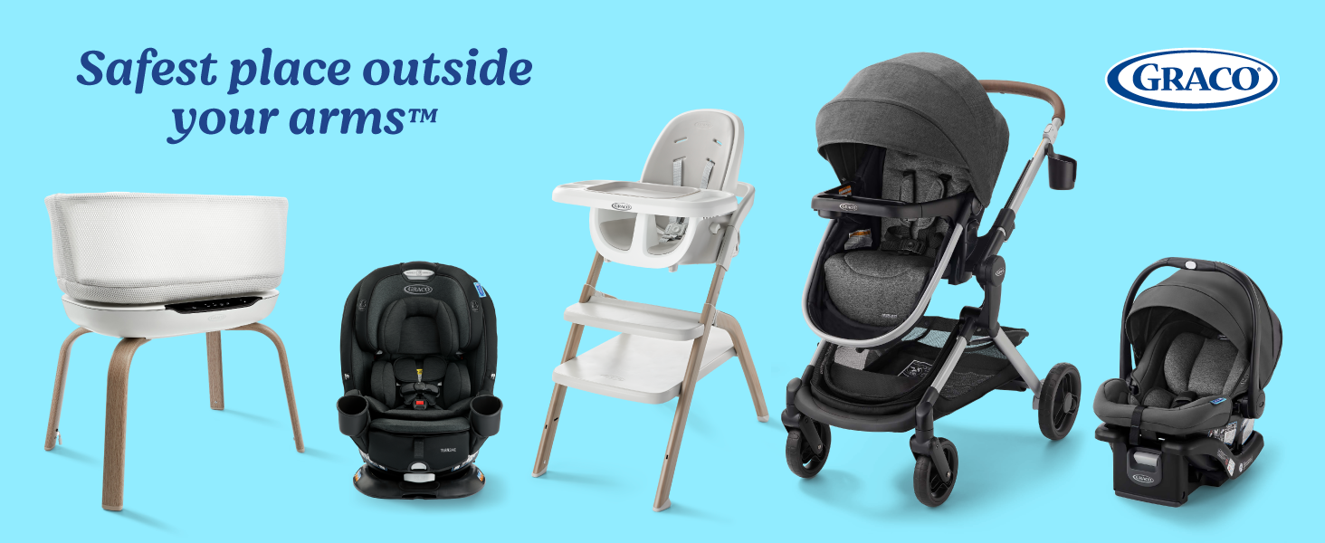 Graco baby infant toddler turning car seat highchair stroller bassinet safe reliable durable trusted