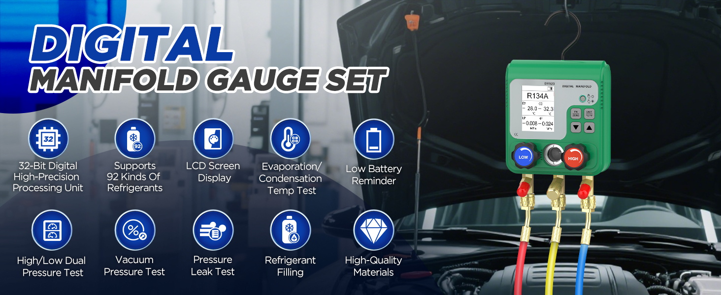 Digital manifold gauge set
