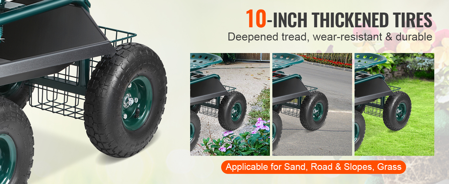 rolling garden cart