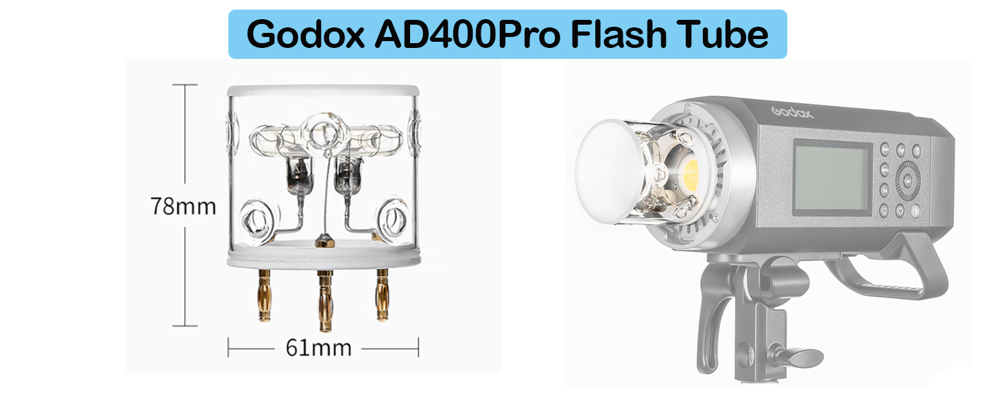 GODOX 400W Flash Tubes Tube for AD400 Pro, AD400Pro Bulb Replacement