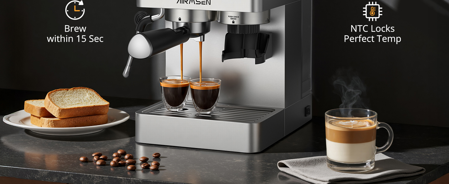 Espresso Machines with Conical Burr Grinder