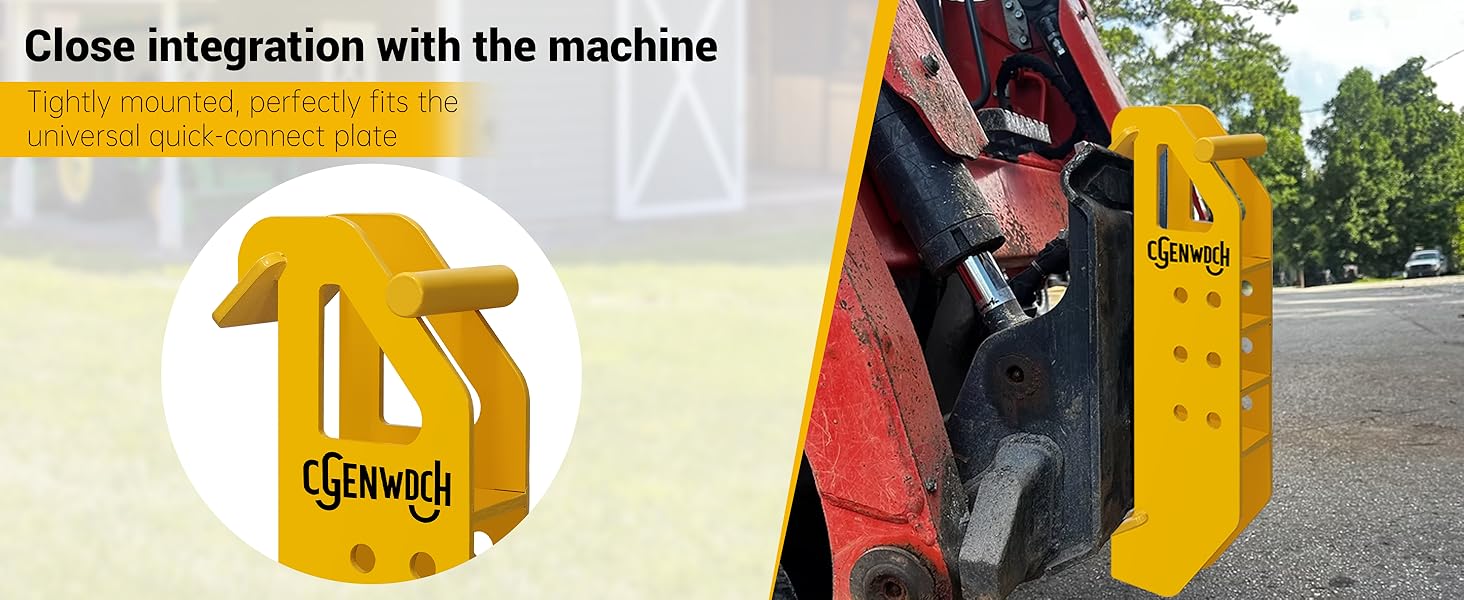 skid hitch attachment for skidsteer