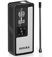 QUIKRA T22 Tire Inflator Protable Air Compressor, 160PSI Air Pump, 3× Faster Auto Cordless Tire P...