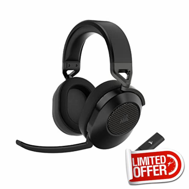 Corsair HS65 Wireless Multiplatform Gaming Headset with Bluetooth - Dolby Audio 7.1 - Omni-Directional Microphone - iCUE Compatible - PC