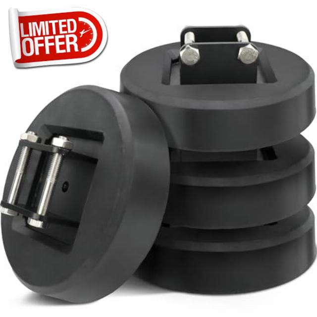 4-Pack Two-Point Trailer Jack Stands with 5.5-Inch Metal Feet