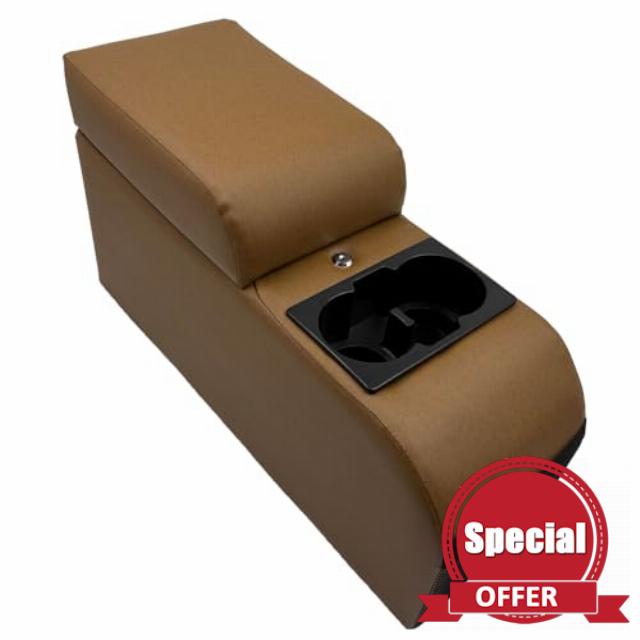 Brown Truck Center Console Truck Seat/Bench Organizer for Jeep CJ/Wrangler YJ | Fits 1976-1983 Jeep CJ5 / 1976-1986 Jeep CJ7