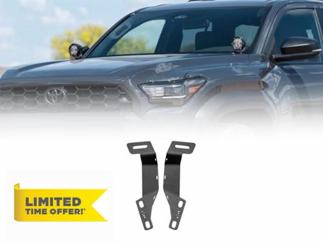 Rago Fabrication Ditch Light Brackets for 2025 Toyota 4Runner | Mounts up to 6" Pod Lights | Adjustable Mounting Angle | Low-Profile Positioning | Integrated Wire Management | Pair | Made in The USA