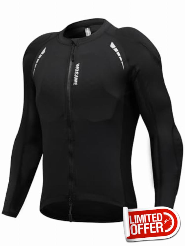 WOSAWE Men's Mesh Motorcycle Jacket CE Certified Padded Motorcycle Shirt with Back Armor Summer Sport Bike Protective Gear