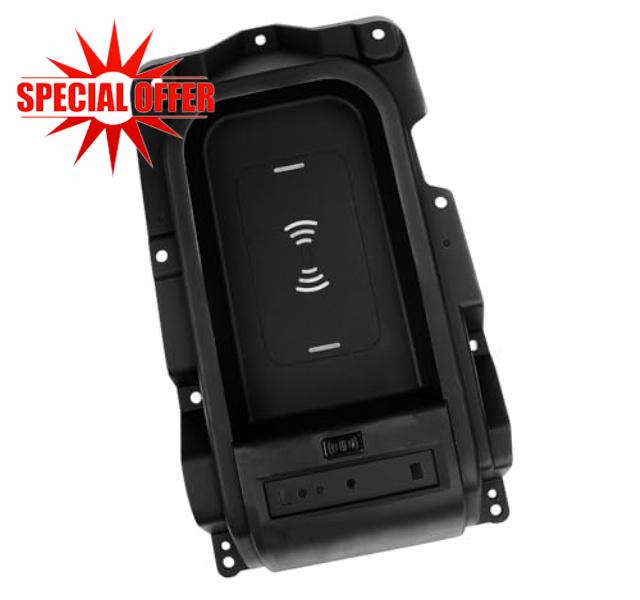 00016-34506 0001634506 Wireless Charger W/Harness Compatible with Toyota Tundra 15 Watts Fast Center Console Tray 2014 2015 2016 2017 2018 2019 2020 2021