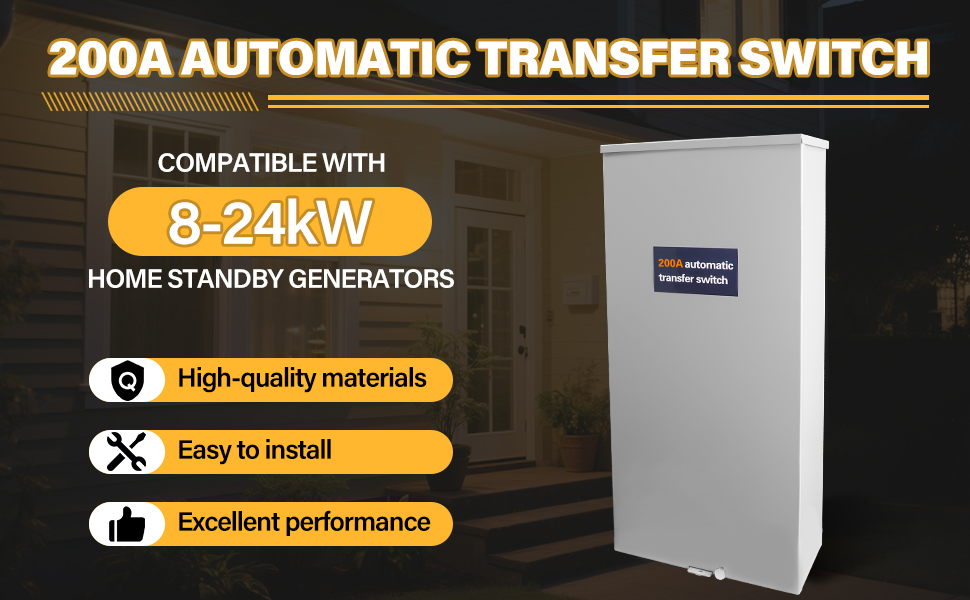 200 Amp Automatic Transfer Switch w/Power Management