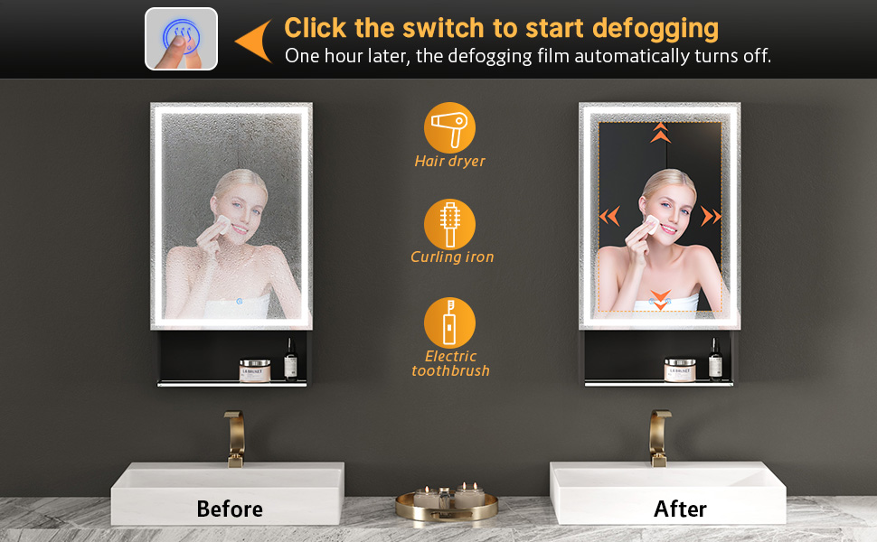 Lighted Medicine Mirror Cabinet