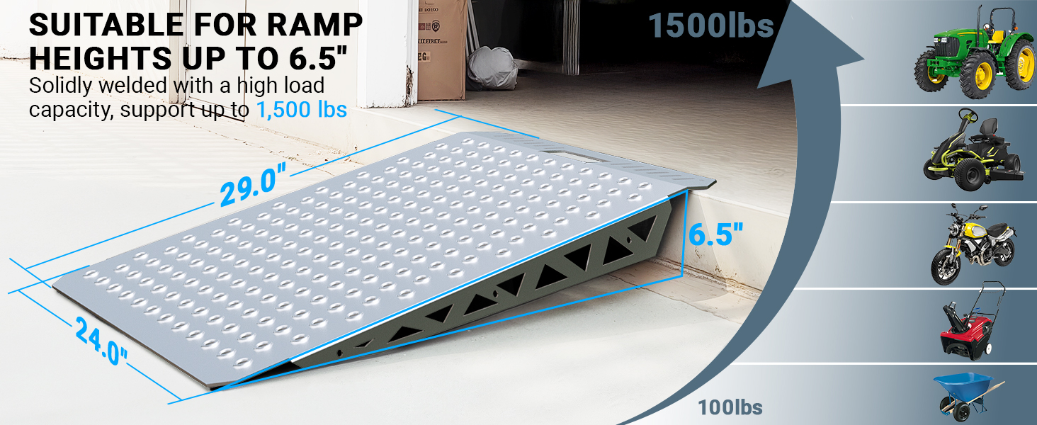 aluminum shed trailer garage ramp for lawn mowers garden tractors motorcycles atvs utvs