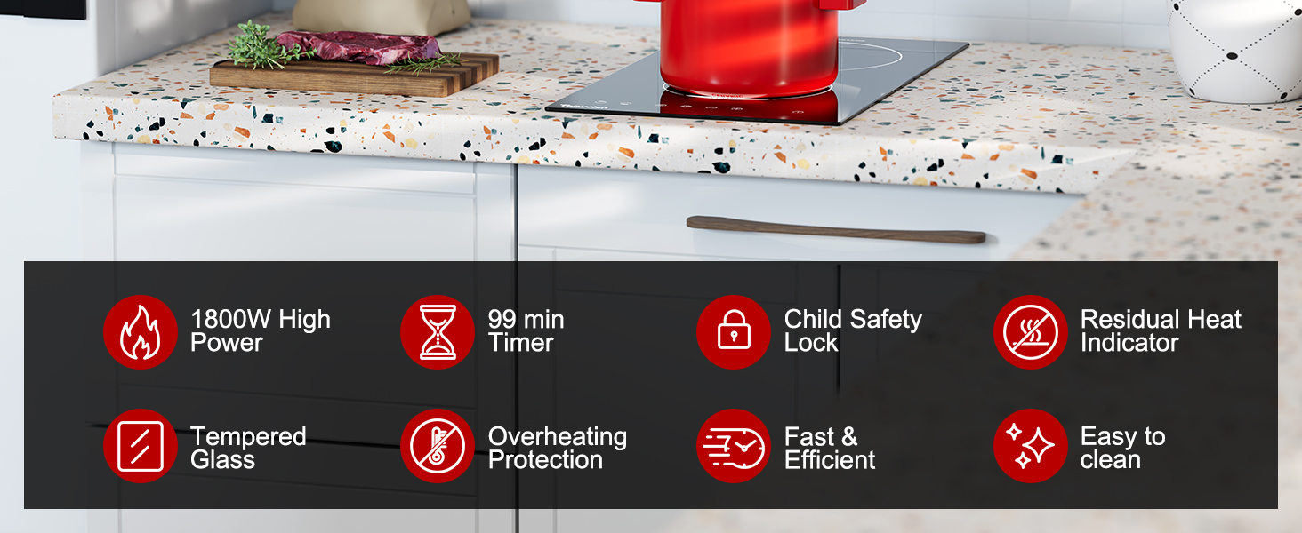 built in ceramic cooktop