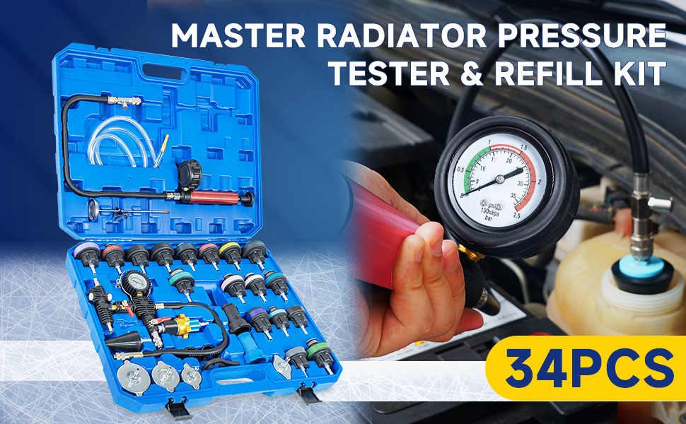 coolant pressure tester kit