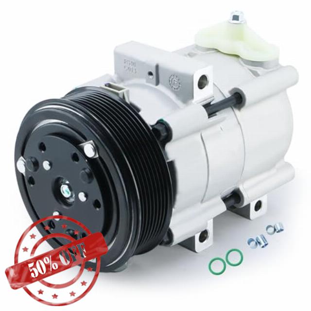 AC Compressor with 8-Groove Pulley Fit for 1997-2001 Ford F-150