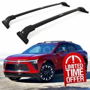 265lbs Lockable Heavy Duty Roof Rack Cross Bar for Chevy Blazer EV 2024 2025 Cargo Bar Multi Functional Design for Bike Kayak Luggage