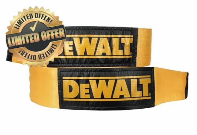 DEWALT DXBC100000 Black/Yellow 8” x 30’ Tow and Recovery Strap with Looped Ends - 4-Ply / 33