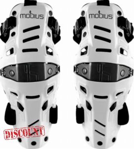 Mobius X8H Hybrid Knee Support Mx (PAIR) White/Black Size Large/X-Large