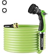 SPECILITE Garden Hose 50 ft x 5/8 in Heavy Duty, Flexible and Lightweight Water Hose, Burst 600 p...