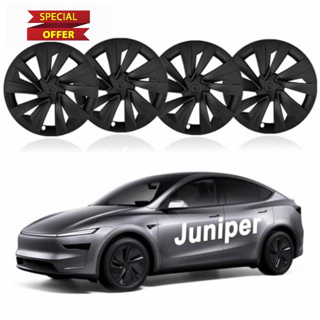 Upgraded 2025 Model Y Juniper Wheel Covers for Tesla Accessories 2025 19 Inch Rim Protectors (Set of 4) with Enhanced Elasticity Wheel Cover Replacement (28th