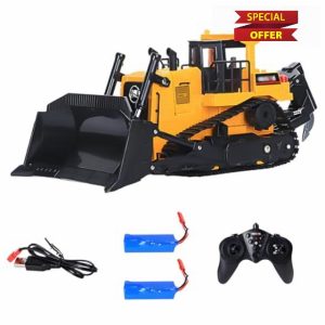 Remote Control Bulldozer 1/16 RC Front Loader Tractor Toy 2.4Ghz RC Construction Vehicles RC Dozer Toys for Boys Adults